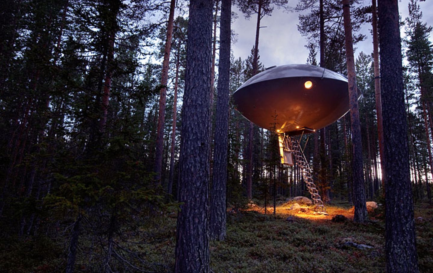 Ufo-Zimmer in Schwedens "Treehotel"