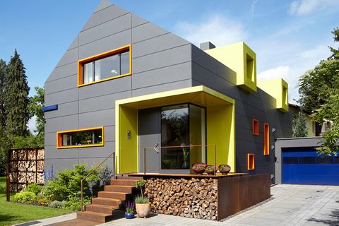Hinterlüftete Fassade beim Einfamilienhaus