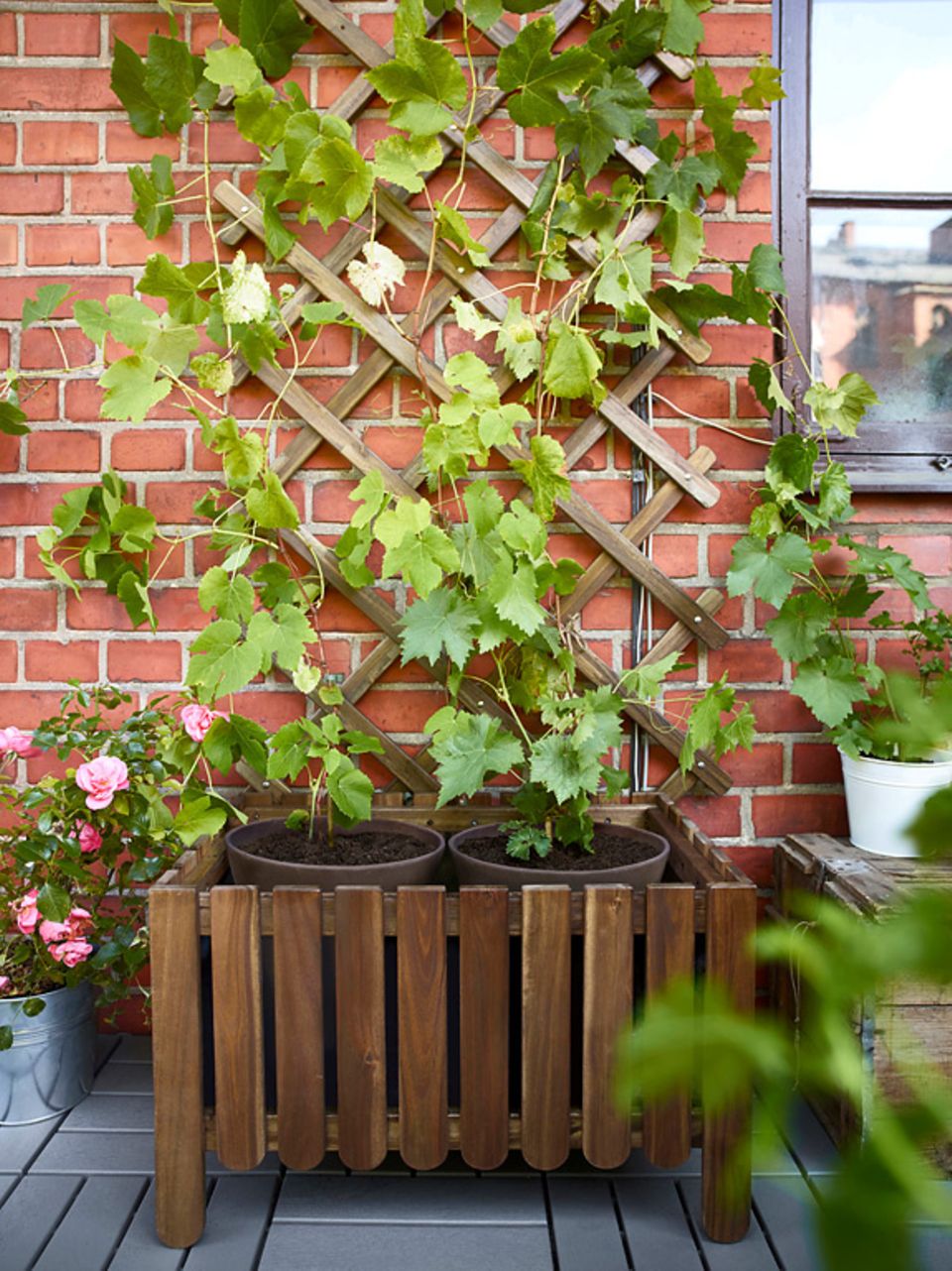 Gartenmöbel Gutes Team Pflanzkasten und Rankgitter "Askholmen" Bild