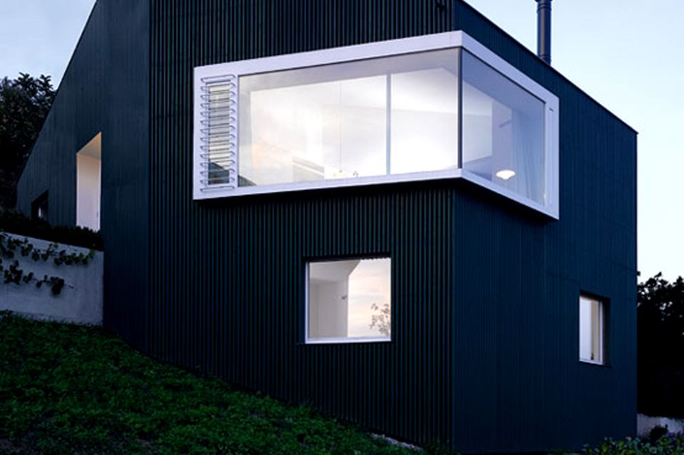 Single-Haus mit asymmetrischem Dach