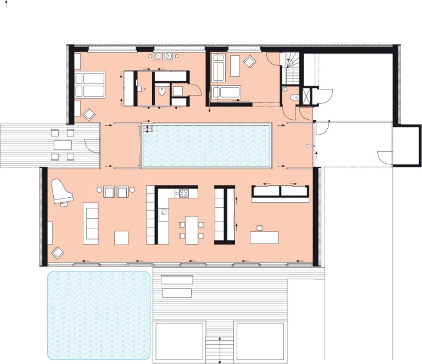 Grundriss vom Bungalow, Wohnfläche: 280 m² - Bild 28