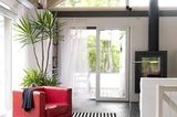 Kamin vor der Terrasse