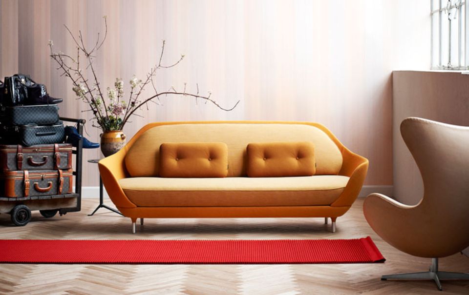Sofa "Favn" im Retro-Stil bei Fritz Hansen
