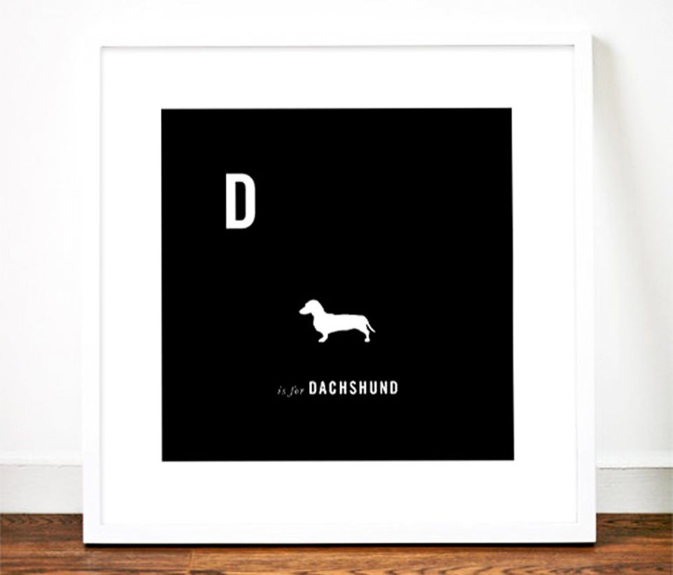 Hunde-Alphabet: "D is for Dachshund" von Weavers of Southsea