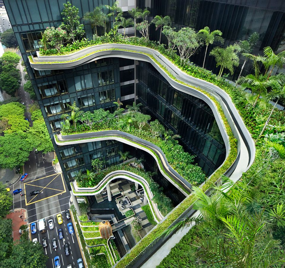 Hotel "Parkroyal on Pickering" in Singapur