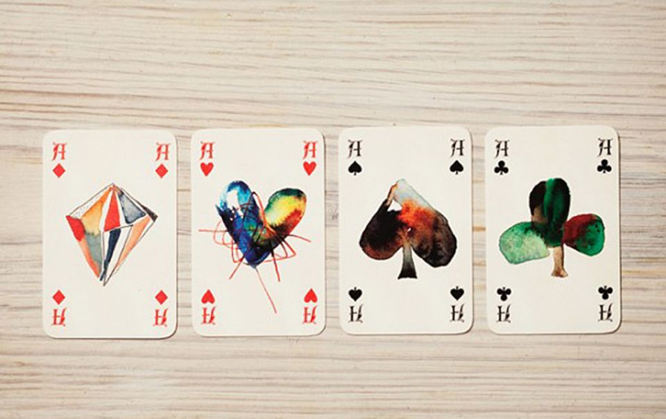 Wunderschön illustrierte Spielkarten von Monja Gentschow