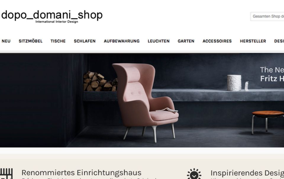 Online Shop für neue Designklassiker:
