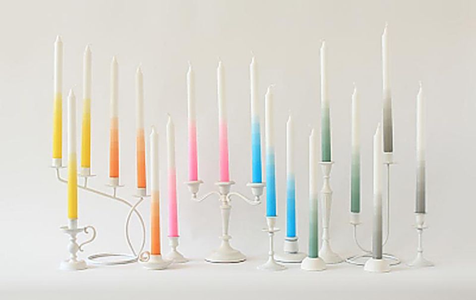 Extralange Kerzen "Gradient" mit Farbverlauf