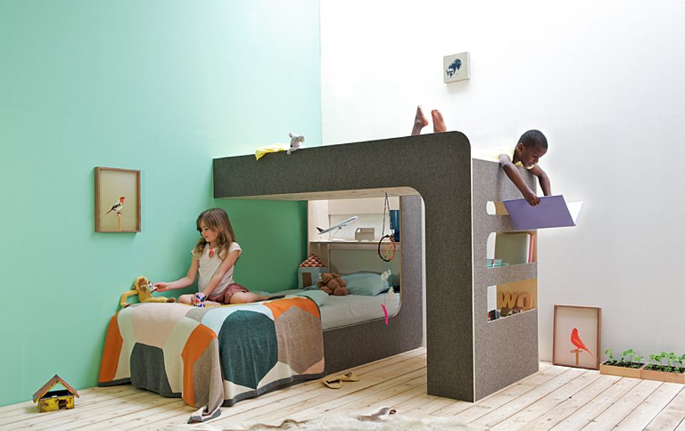 Kinderbett "UpnDown" ist Hochbett und Einzelbett in einem