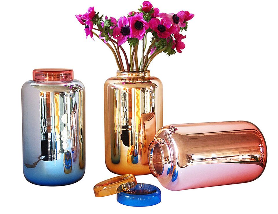 Vasen "Container" aus versilbertem Glas von Sebastian Herkner