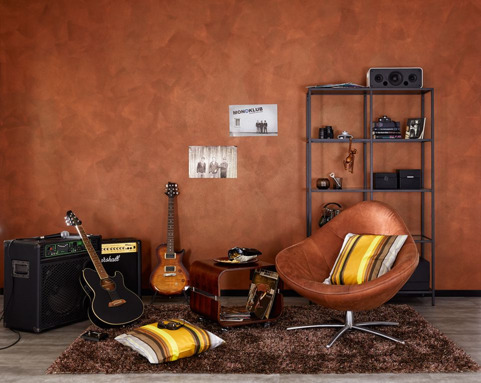 Wandgestaltung in Rost-Optik - SCHÖNER WOHNEN-Farbe - [SCHÖNER WOHNEN]