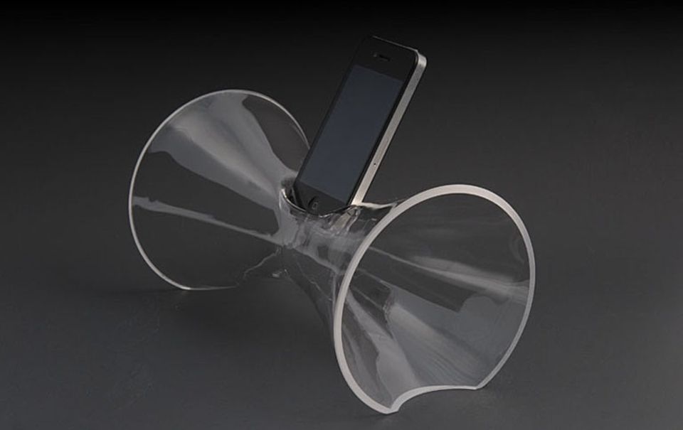 Handy-Lautsprecher "Urania" aus Glas