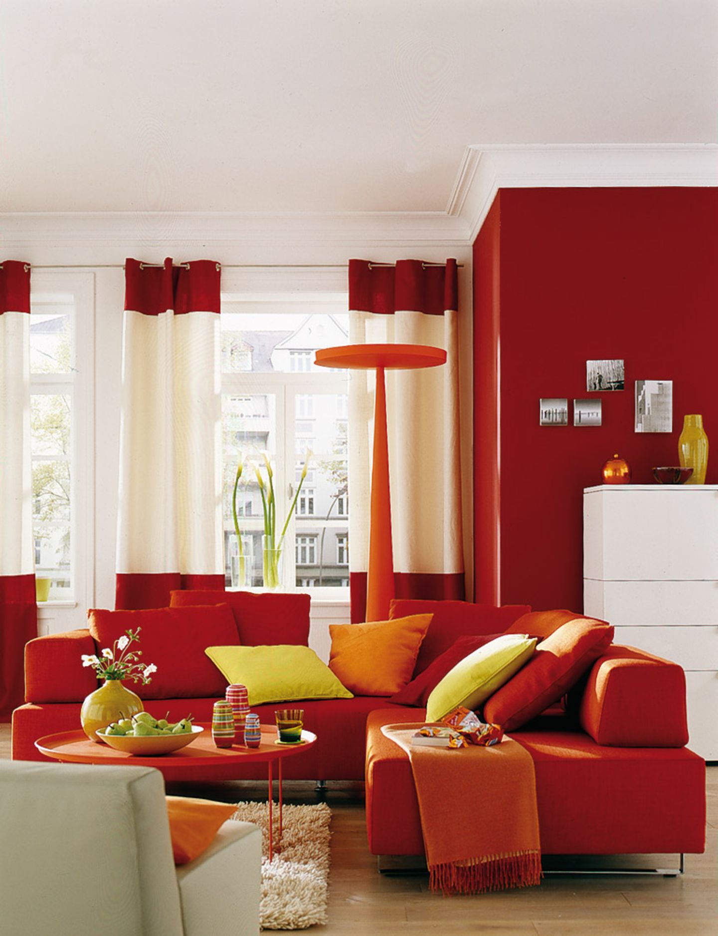 inspiration: wohnzimmer mit schÖner wohnen-trendfarbe "ziegel