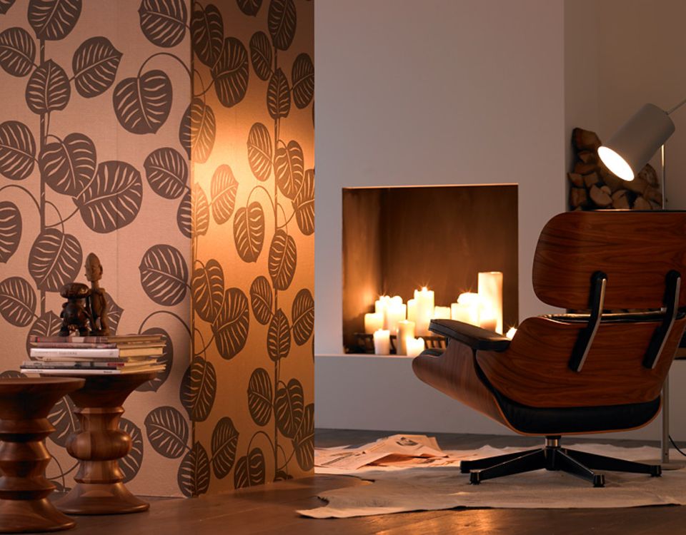 Inspiration: Edle Kombination: Mustertapete und SCHÖNER WOHNEN