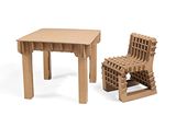 Tisch und Stuhl "Build up" aus Pappkarton
