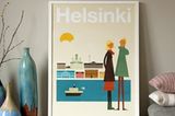 Für Nordlichter: "Helsinki City Poster" von Human Empire
