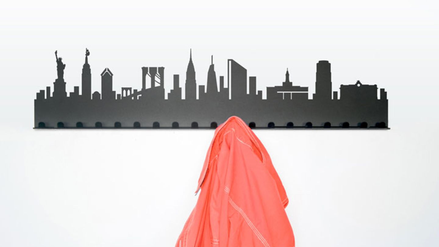 Garderobe mit Stadtmotiv - [SCHÖNER WOHNEN]