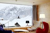 Eine Sitzgruppe mit dem "Egg Chair"
