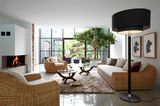 Landhaus-Lounge-Sitzgruppe aus Rattan