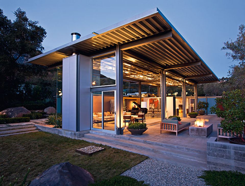 Architektenhäuser Villa aus Glas und Stahl [SCHÖNER WOHNEN]