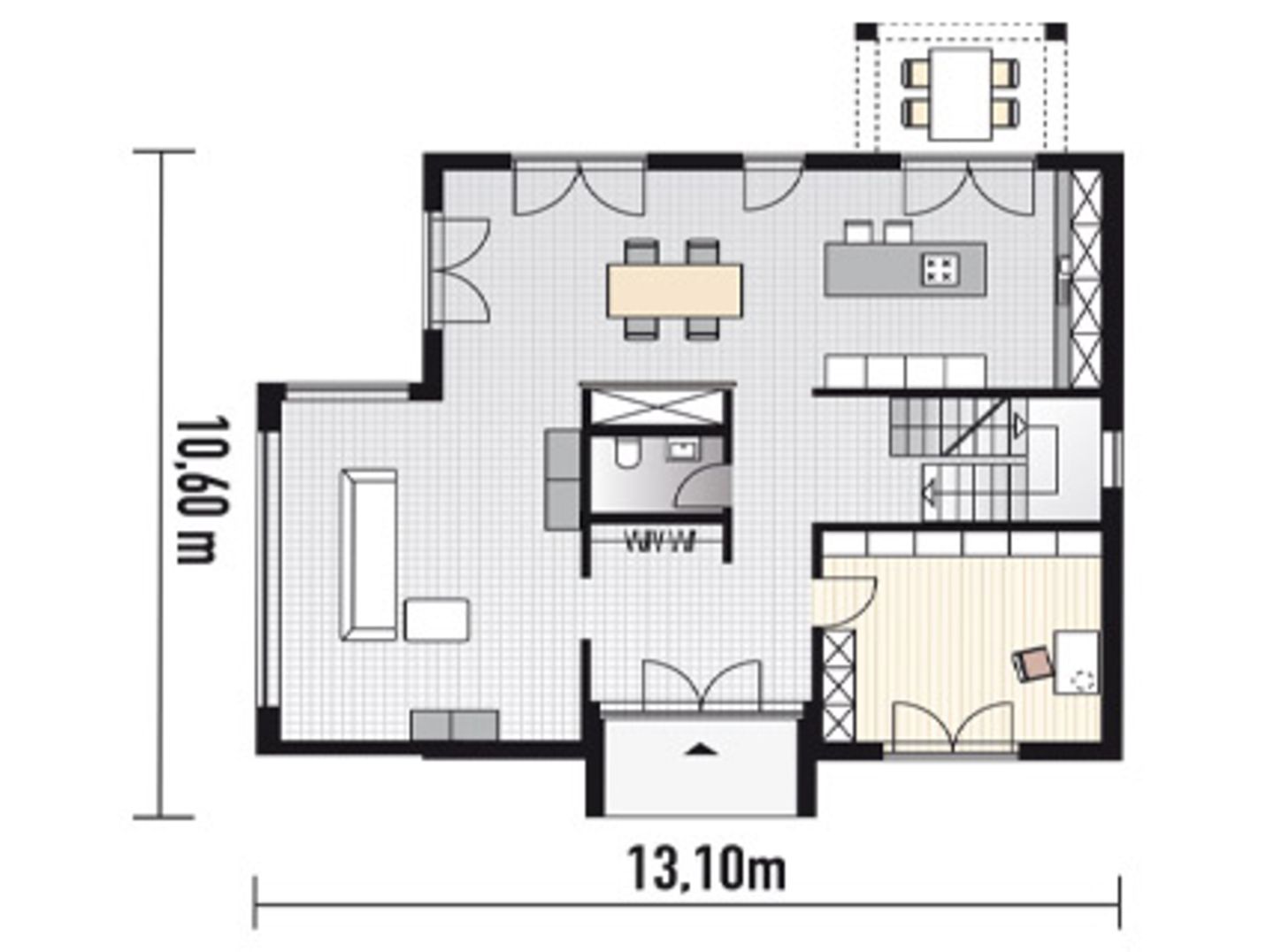 Planmaterial: Haus mit viel Tageslicht