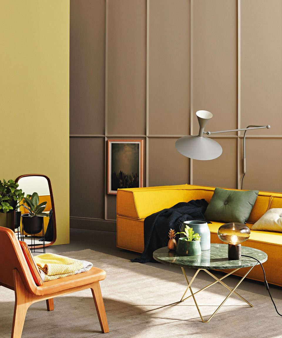 Senfgelb mit Braun und Grün kombinieren - Bild 2 - [SCHÖNER WOHNEN]