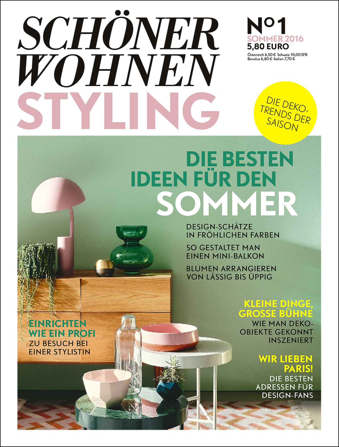 SCHÖNER WOHNEN STYLING #01/2016 - Cover mit Rahmen