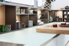 Arbeitsplatte aus Glas, Leicht Küchen