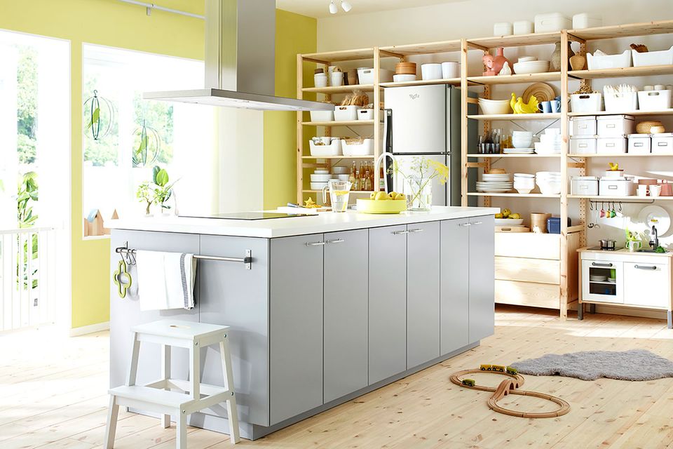 Kochinsel "Metod" mit Tisch von Ikea Kochinsel "Metod" mit Tisch von Ikea