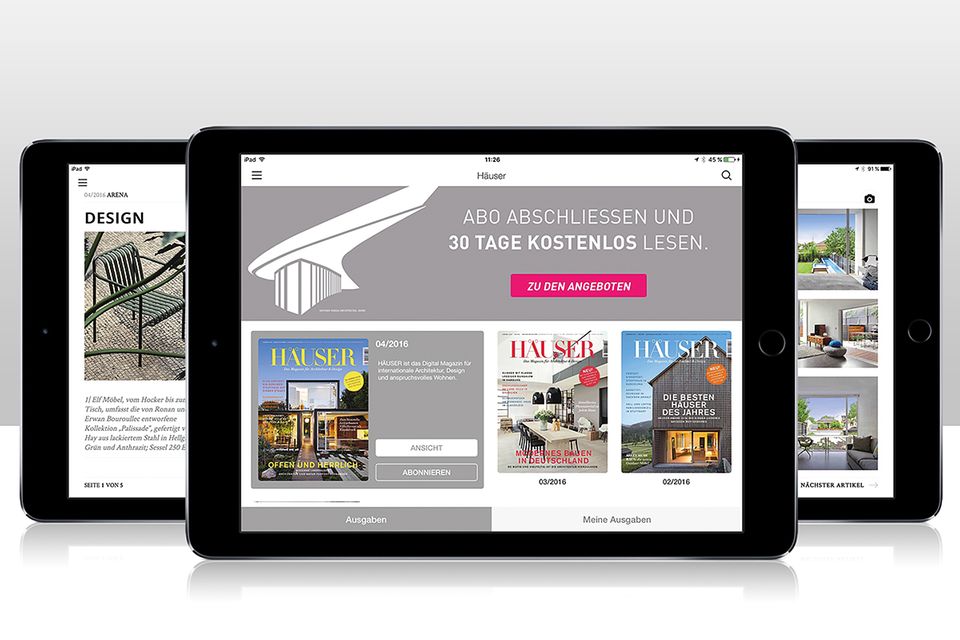 HÄUSER als digitales Magazin lesen - auf Smartphones, Tablets und PC