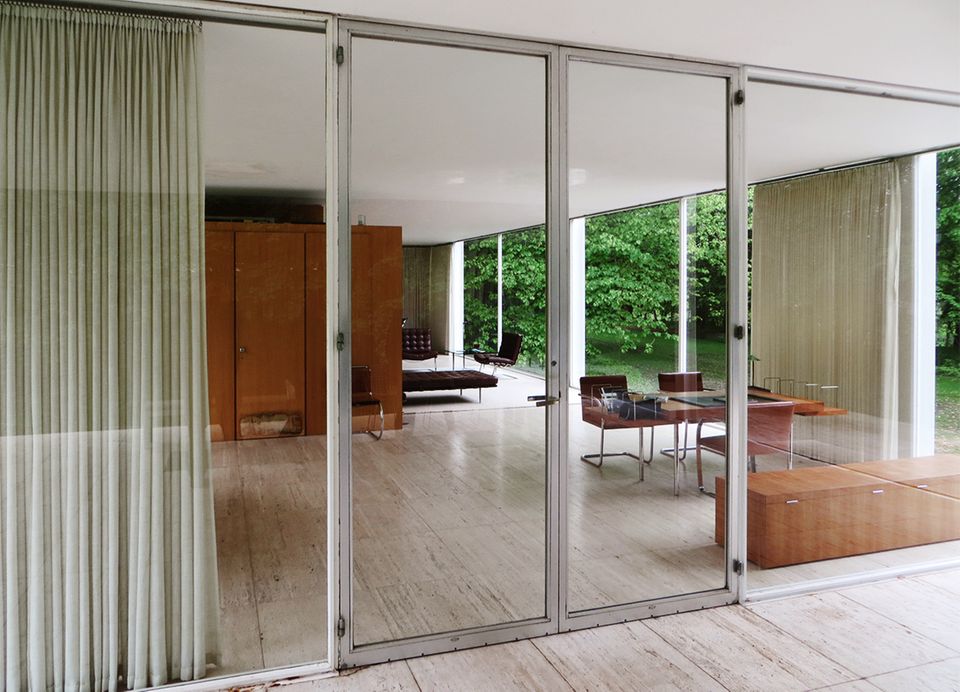 Transparent: Tür im Farnsworth House, Illinois - Bild 9 - [SCHÖNER WOHNEN]