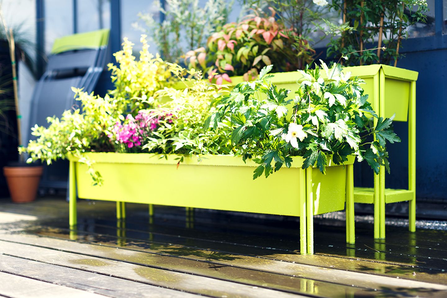 Knallig: Blumenkasten "Terrazza" von Fermob - [SCHNER WOHNEN]