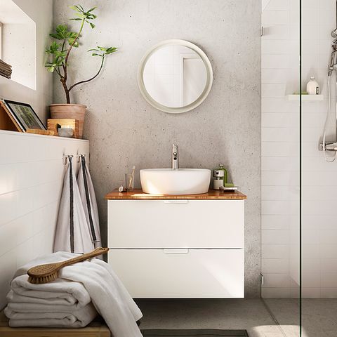 Mit Licht: Beleuchteter Badspiegel "Storjorm" von Ikea - [SCHNER WOHNEN]