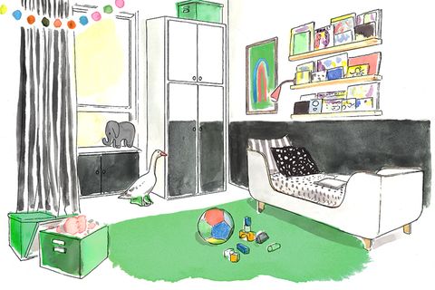 Kinderzimmer Illustration
