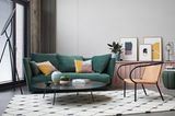 Grüner Eyecatcher: Samtsofa "Tondo" von Rolf Benz