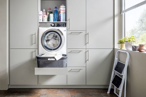 Unterbringung der Waschmaschine im Hauswirtschaftsraum
