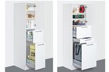Hochschrank von Schüller für Wertstoffsammlung im Hauswirtschaftsraum