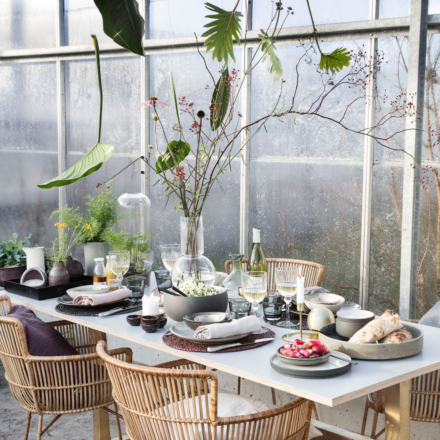 Herbst im Garten: natürliche Tischdeko