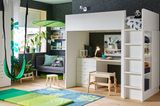 Hochbettkombination mit Schreibtisch von Ikea