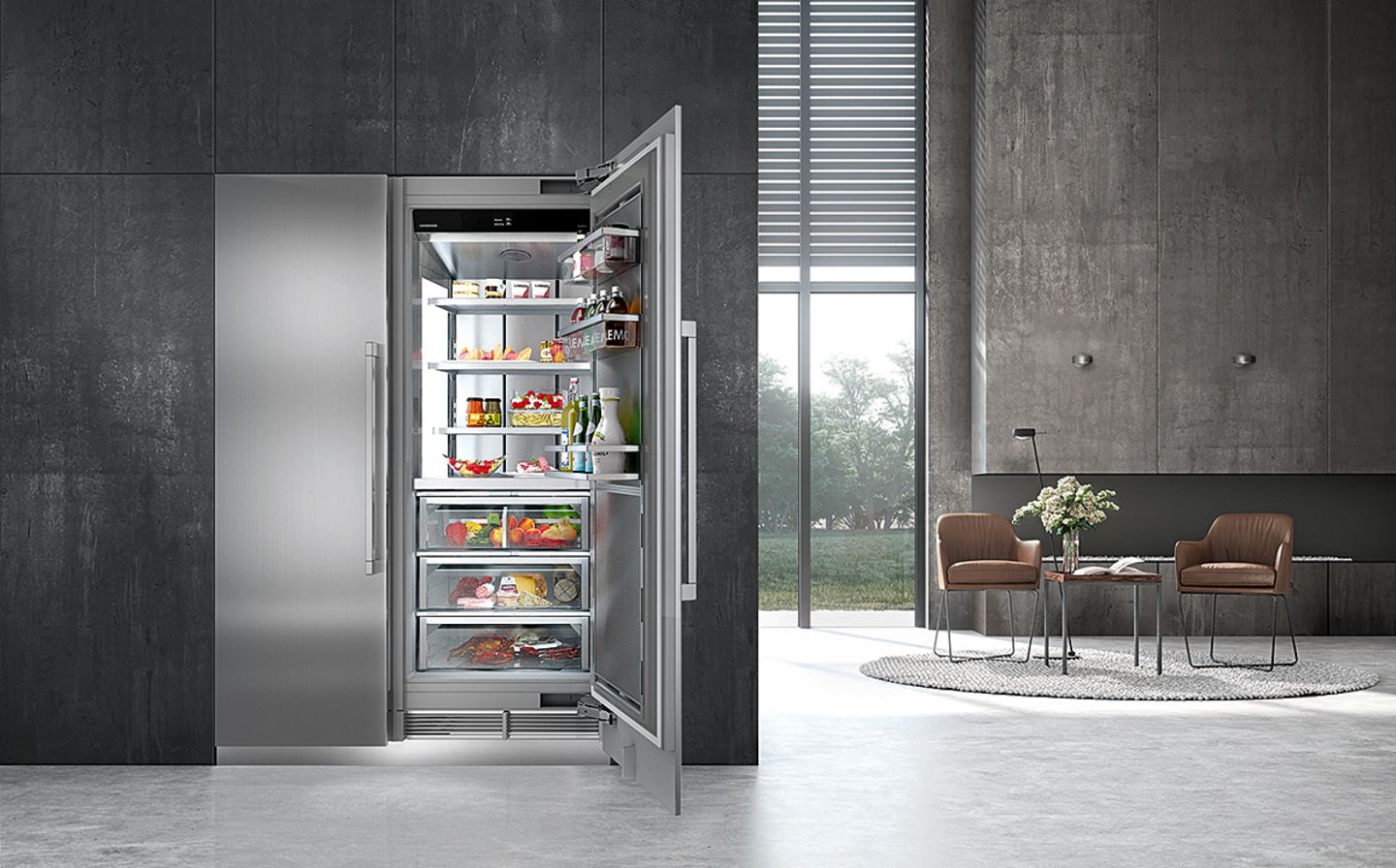 Kühlscränke in der Wohnküche - "Monolith" von Liebherr