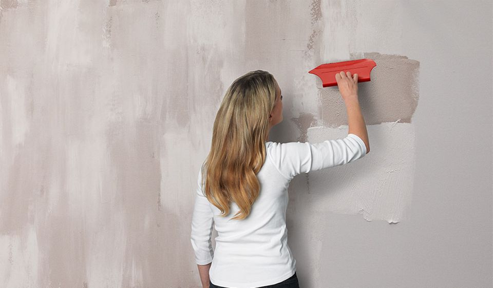 Schritt 3: Effektspachtel glätten Schritt 3: Effektspachtel glätten