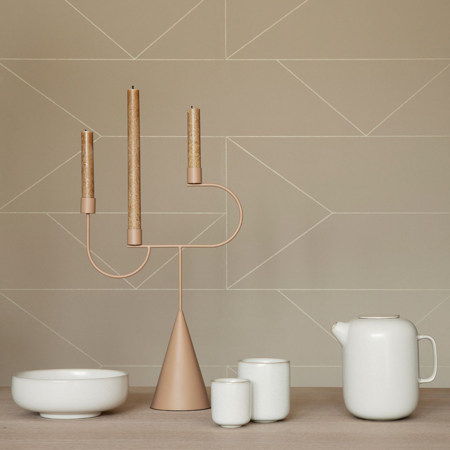 Vliestapete in Beige