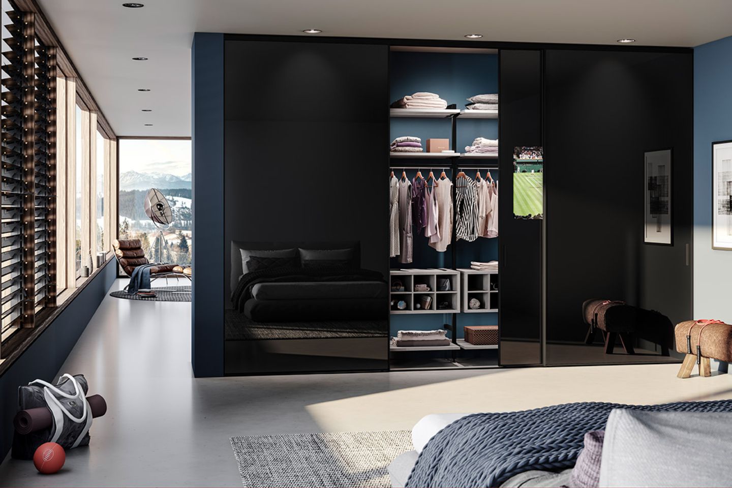 Kleiderschrank mit integriertem Fernseher von Raumplus