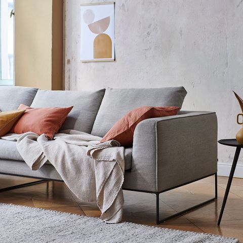Deko-Kissen Aus Cord, Einfarbig, Blau, Salbeigrün, Gebranntes Orange