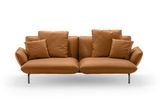 Sofa "Dove" in cognacfarbenem Leder von Zanotta