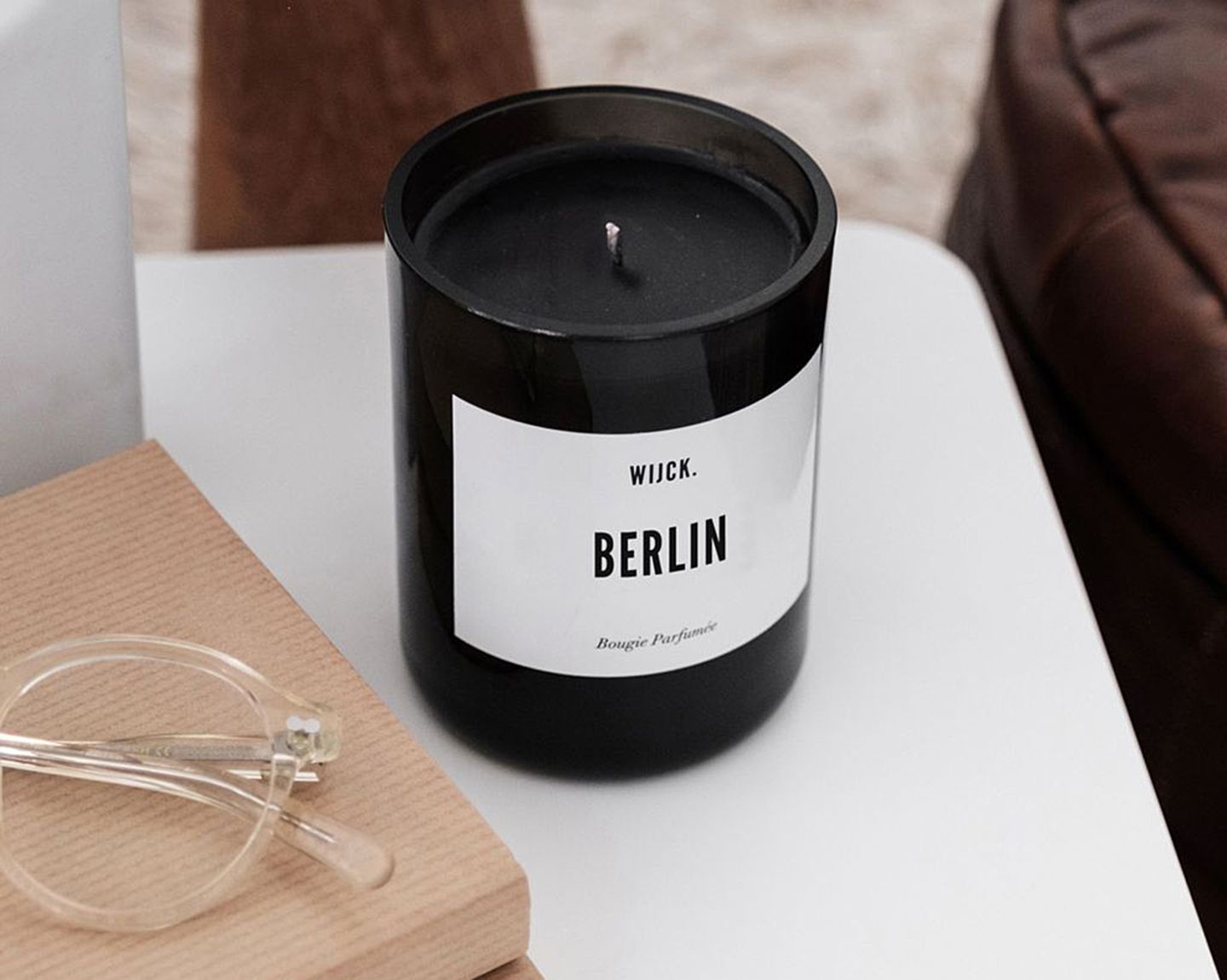 Duftkerze "Berlin" von Wijck in schwarzem Glas