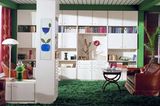 Wohnzimmer in den 1960er Jahren mit Hülstas Anbauprogramm "Allwand"