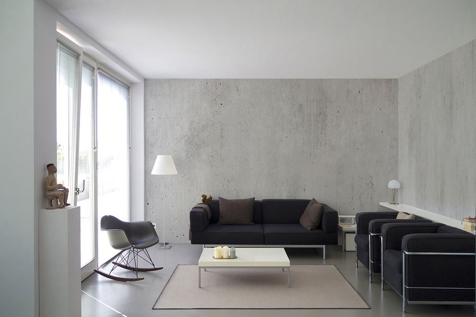 Betonwand Wohnzimmer