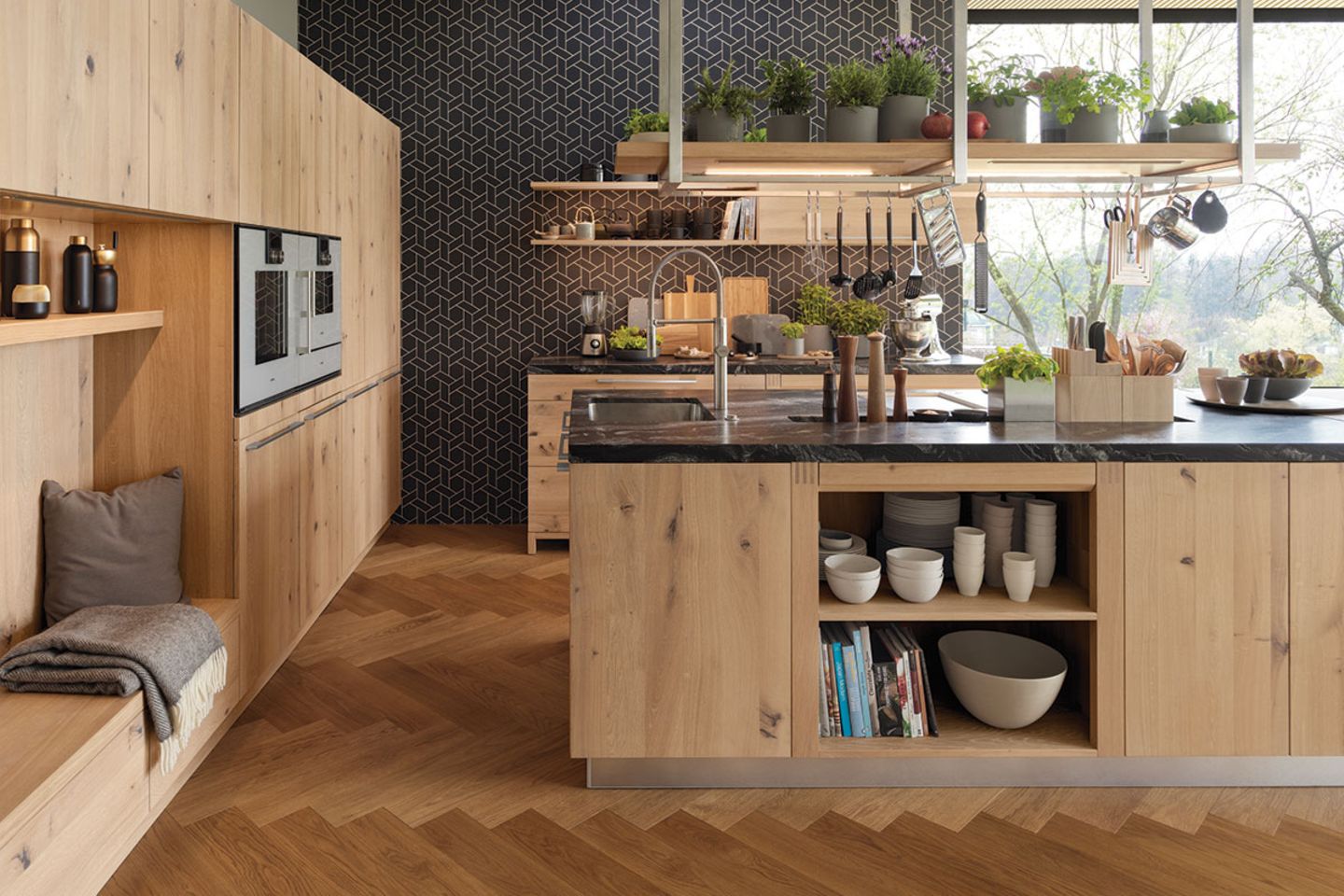 licht laterne Uyuni Lighting mit und Fernbedienung H34 cm, Schwarz/Klar Highboard with Natural Rattan