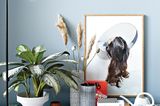 Wandfarbe Hellblau im Wohnzimmer, SCHÖNER WOHNEN-Farbe